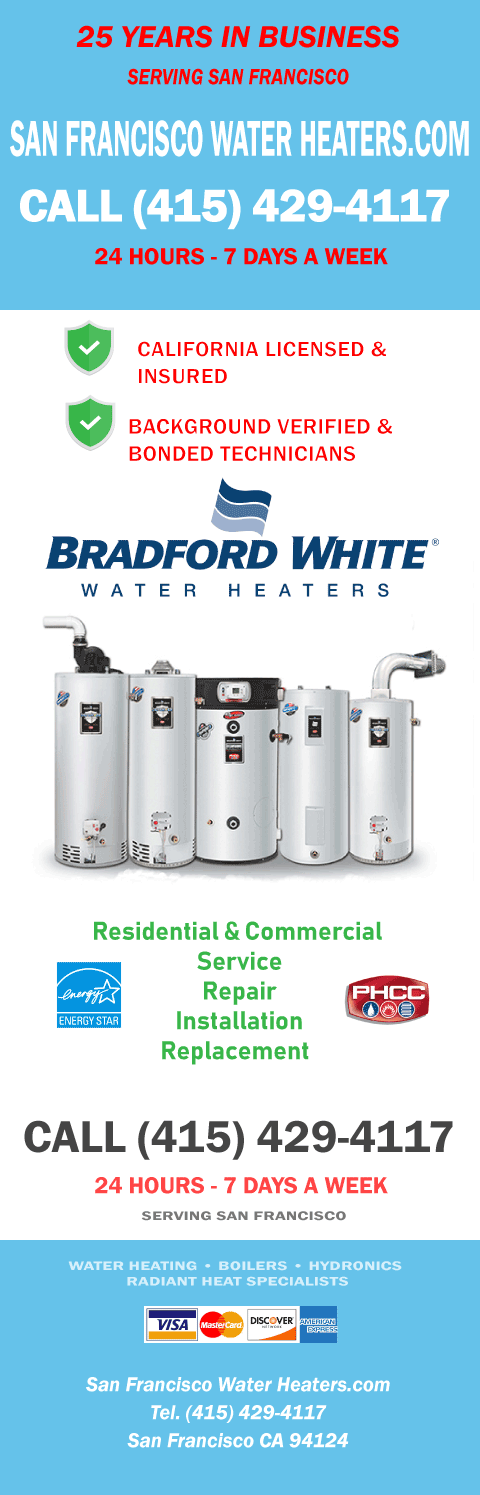 San Francisco Water Heaters Bradford White